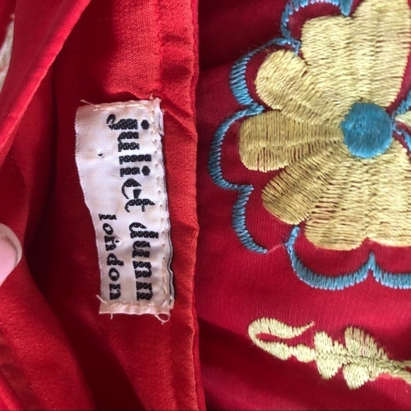 Juliet Dunn London Boho Embroidered Elephant Tiered Midi Skirt - Picture 8 of 8